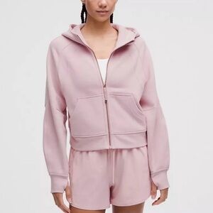 NWT Lululemon Scuba Full Zip Hoodie / Pink Haze with Rose Gold Hardware
